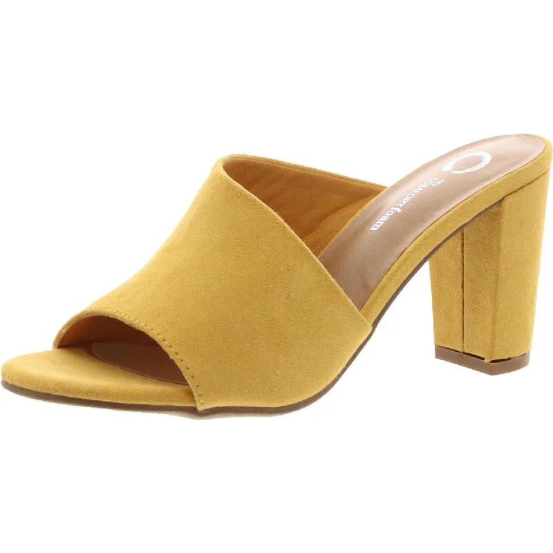 Affordable Suede Ankle Pumps for All-Day Wear--Womens Faux Suede Slip-On Slide