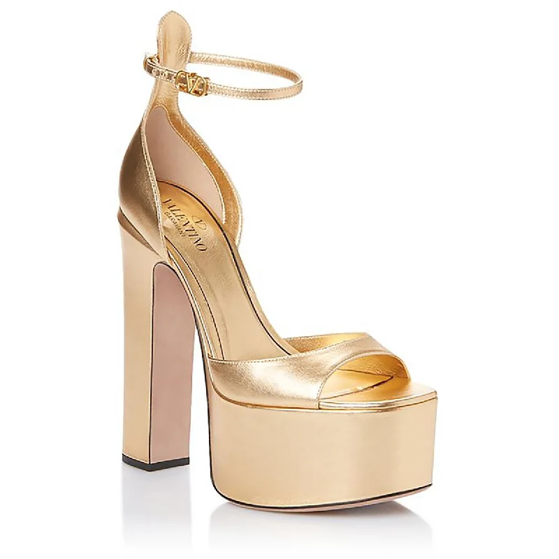 Stylish Open Toe Heels for Summer--Womens Leather Open Toe Platform Heels