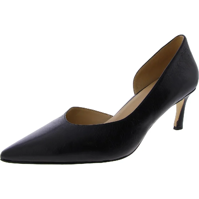 Trendy D'Orsay Pumps for Fashion-Forward Women---Faith Womens Leather Slip-On D'Orsay Heels