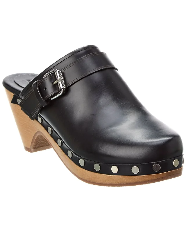 Isabel Marant Titya Modern Leather Clog---Comfortable Leather Pumps for Office and Everyday Wear