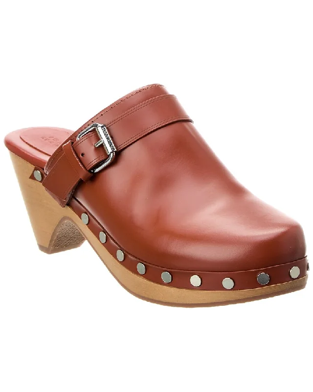 Isabel Marant Titya Modern Leather Clog---Comfortable Leather Pumps for Office and Everyday Wear