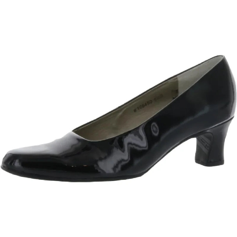 Sleek and Shiny Patent Pump Heels for a Polished Look--Vicki Womens Patent Slip On Pumps