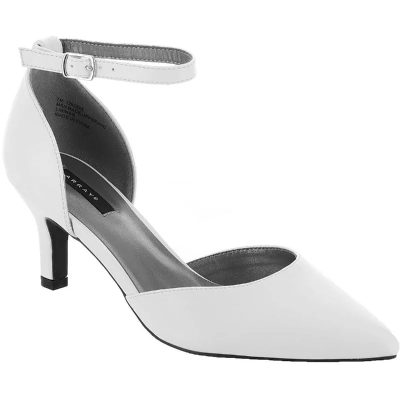 Versatile Dress Heels for Formal and Casual Wear---Lynley Womens Faux Leather Dressy D'Orsay Heels