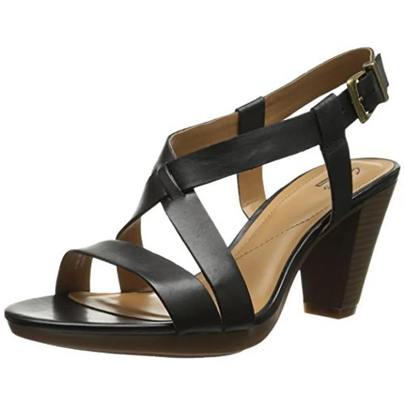 Jaelyn Fog Womens Leather Strappy Heels---Affordable Strappy Platform Heels with Premium Quality