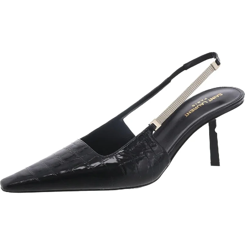 Sleek and Shiny Patent Pump Heels for a Polished Look--Womens Patent Pointed toe Kitten Heels