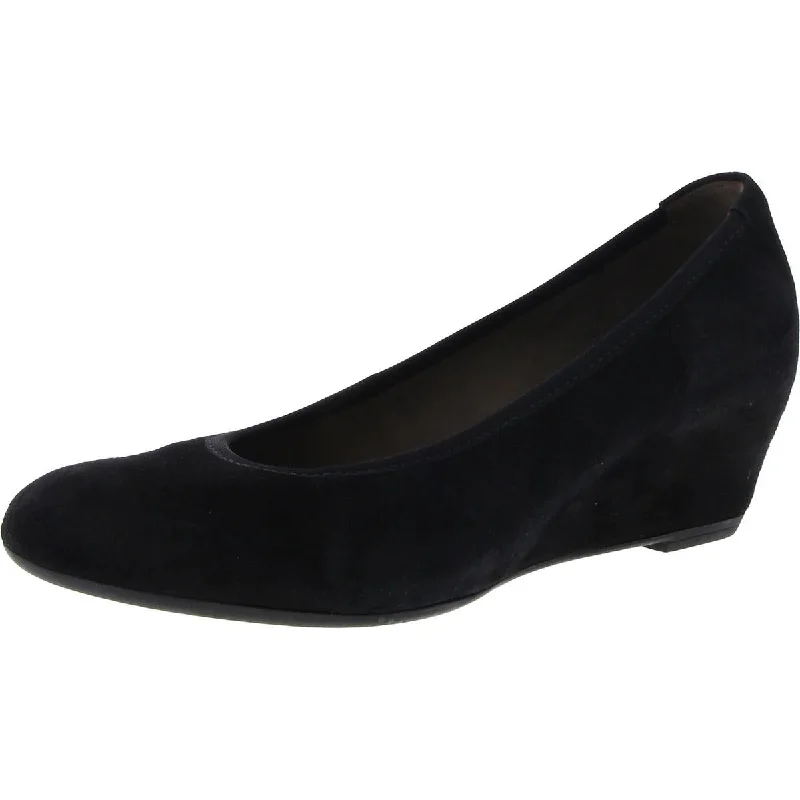 Affordable Suede Ankle Pumps for All-Day Wear--Sacchetto Womens Suede Slip On Loafer Heels