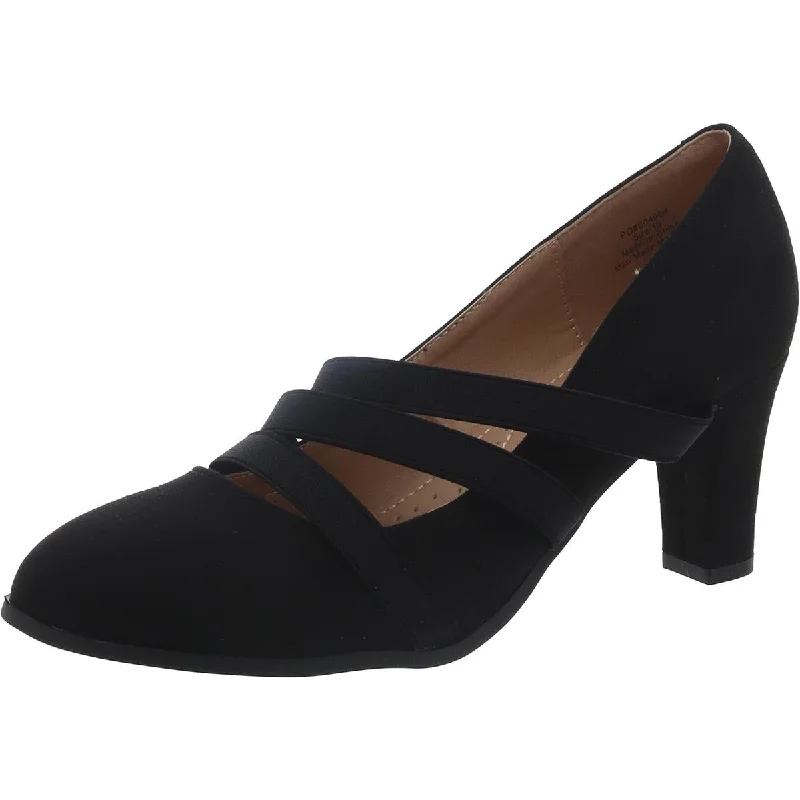 Affordable Suede Ankle Pumps for All-Day Wear--Womens Faux Suede Pointed toe Pumps