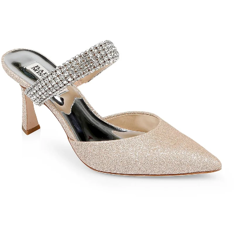 Sadiya Womens Glitter Rhinestone Pumps---Trendy Glitter Heels for a Glamorous Look