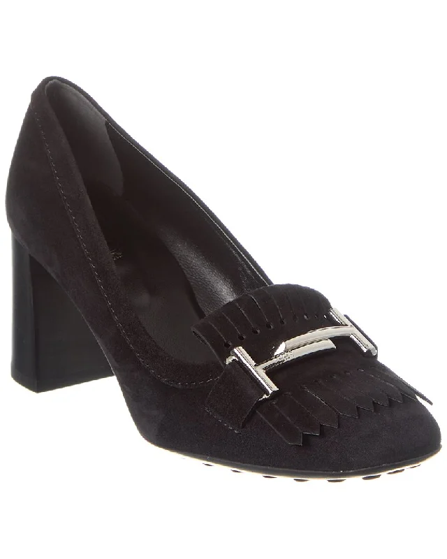 Affordable Suede Ankle Pumps for All-Day Wear--Tod’S Double T Suede Pump