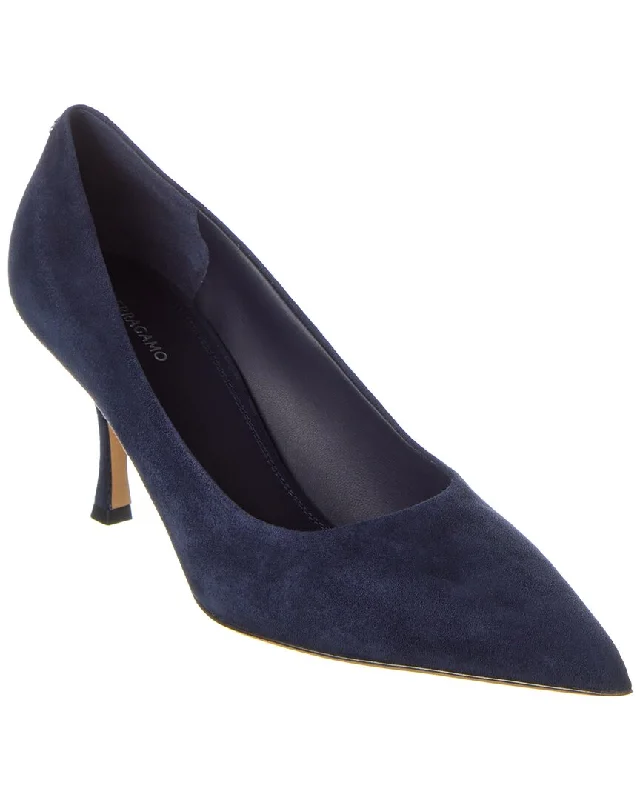 Affordable Suede Ankle Pumps for All-Day Wear--Ferragamo Elydea Suede Pump