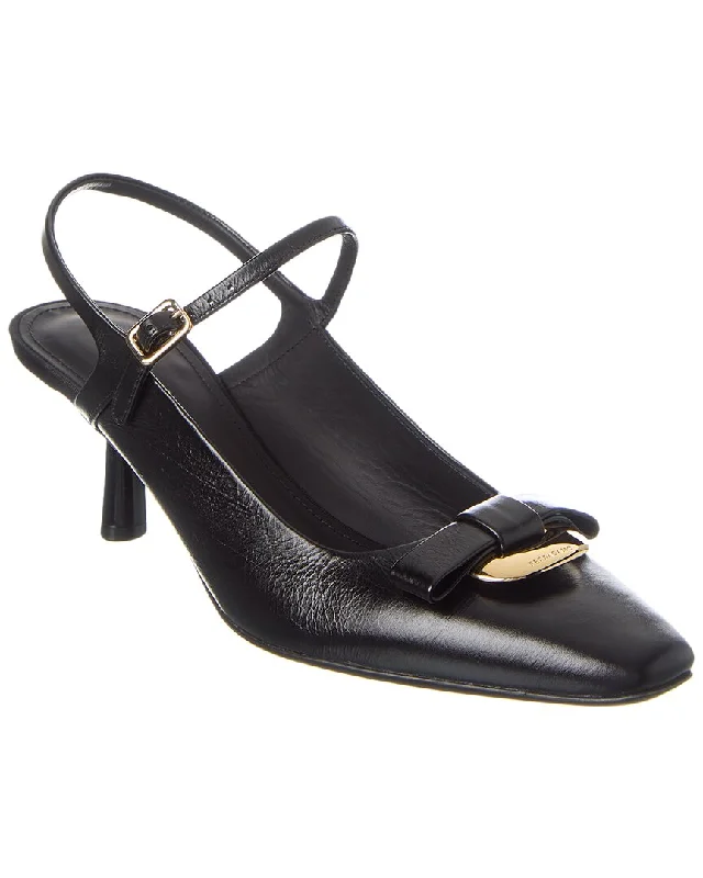 Fashionable Leather Slingback Pumps for Casual Wear--Ferragamo Ophelia Leather Slingback Pump