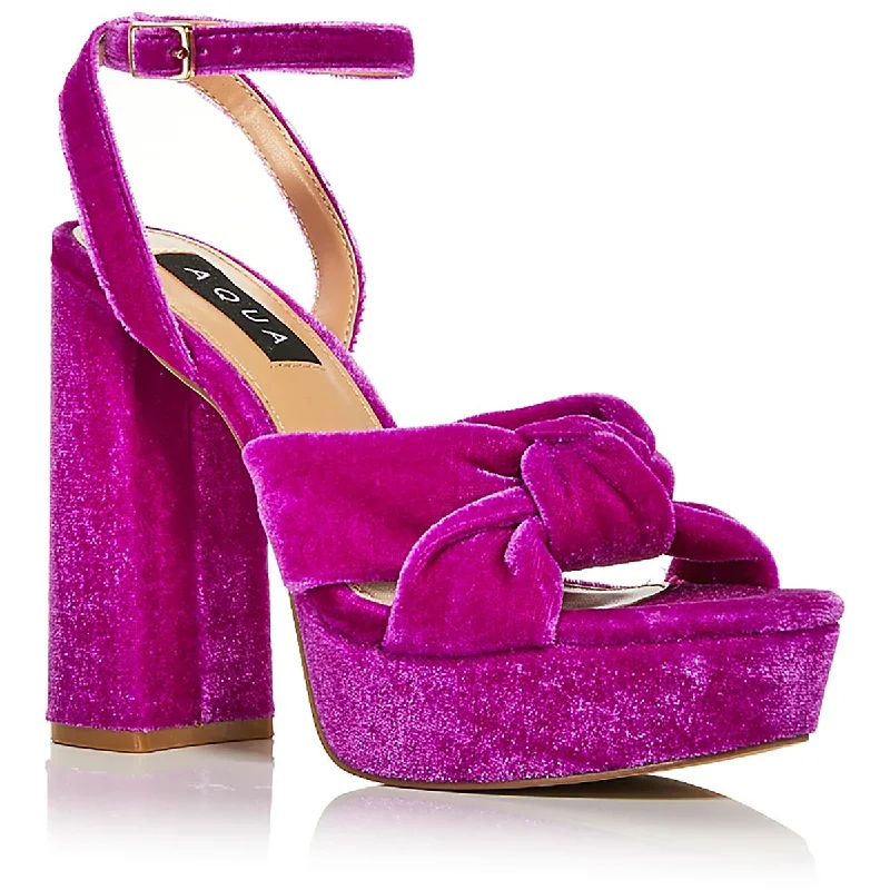 Lory Womens Velvet Square Toe Heels---Durable Square Toe Block Heels for Everyday Use