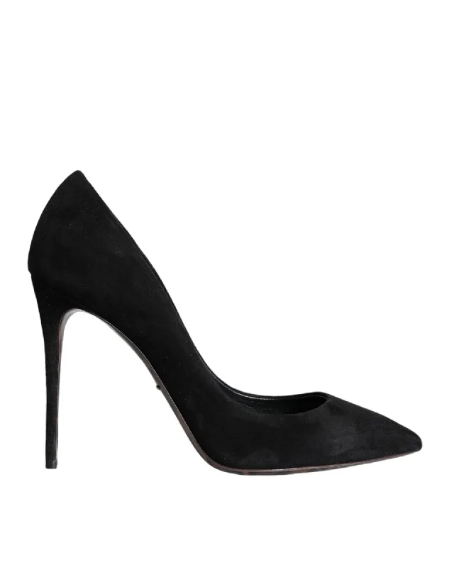 Affordable Suede Ankle Pumps for All-Day Wear--Dolce & Gabbana Suede Leather High Heels Pumps Shoes