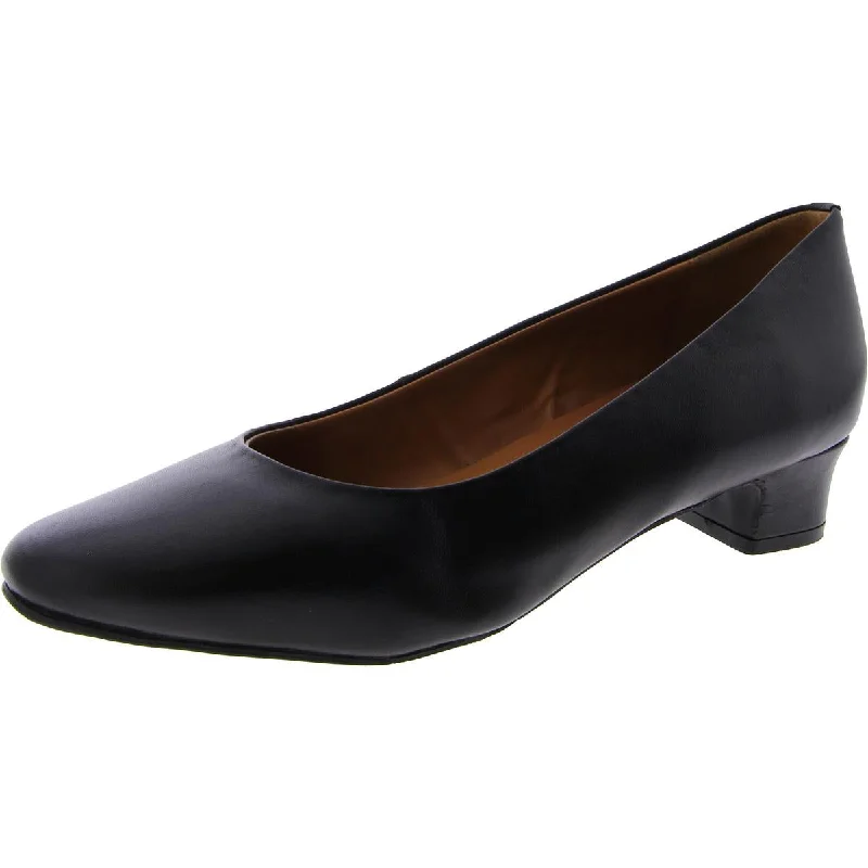 Stylish Slip-On Pumps for Quick Elegance---Cora Womens Leather Slip On Pumps