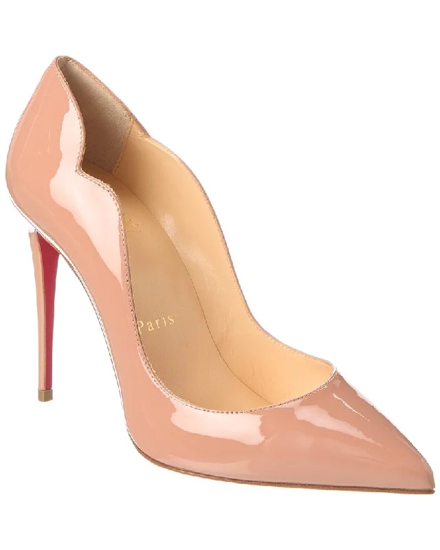 Sleek and Shiny Patent Pump Heels for a Polished Look--Christian Louboutin Hot Chick 100 Patent Pump