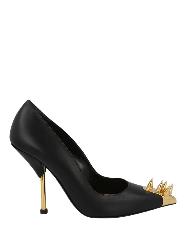 Versatile Heeled Sandals for Any Occasion---Alexander McQueen Womens Punk Pumps