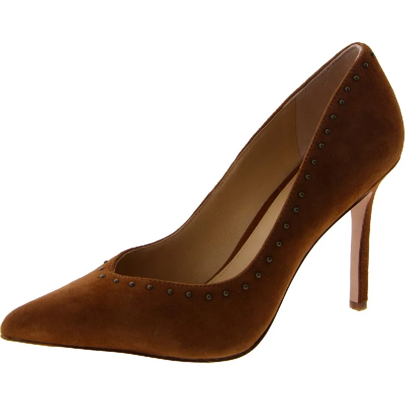 Affordable Suede Ankle Pumps for All-Day Wear--Nathalia Womens Suede Slip-On Pumps