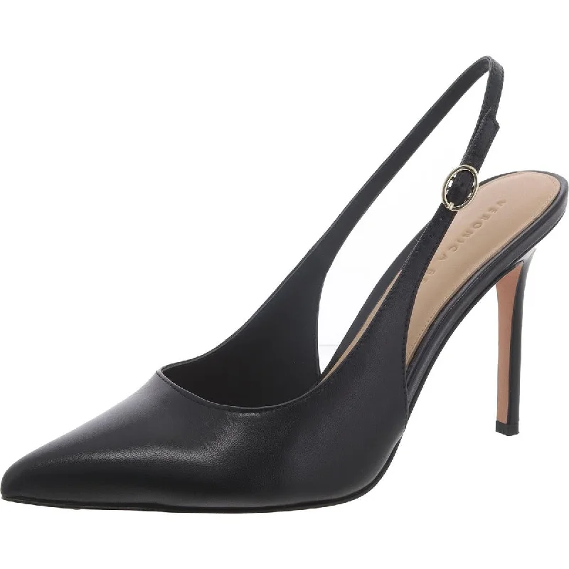 Fashionable Leather Slingback Pumps for Casual Wear--Womens Leather Slingback Pumps