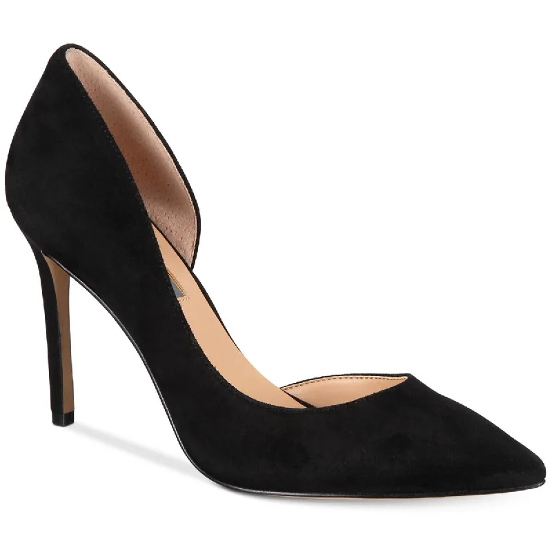 Affordable Suede Ankle Pumps for All-Day Wear--KENJAY Womens Suede Pointed toe Pumps