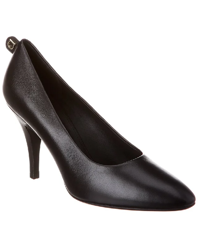 Ferragamo Judy Leather Pump---Comfortable Leather Pumps for Office and Everyday Wear