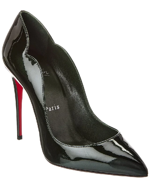 Sleek and Shiny Patent Pump Heels for a Polished Look--Christian Louboutin Hot Chick 100 Patent Pump