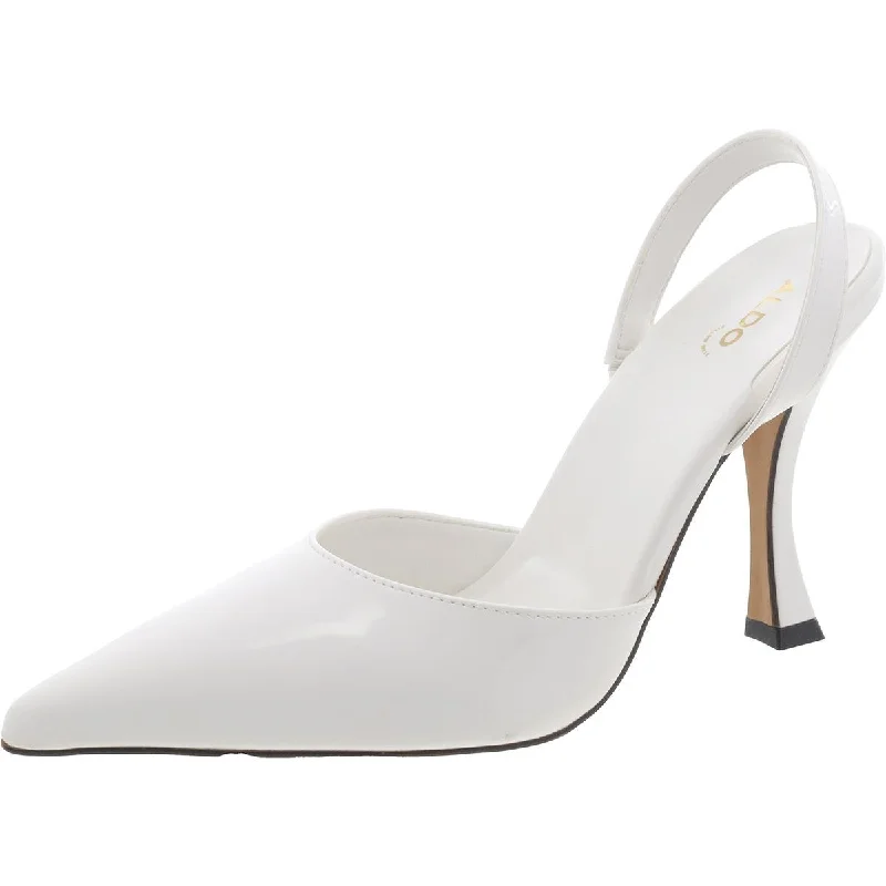 Sleek and Shiny Patent Pump Heels for a Polished Look--Zuella Womens Patent Leather Pointed Toe Slingback Heels