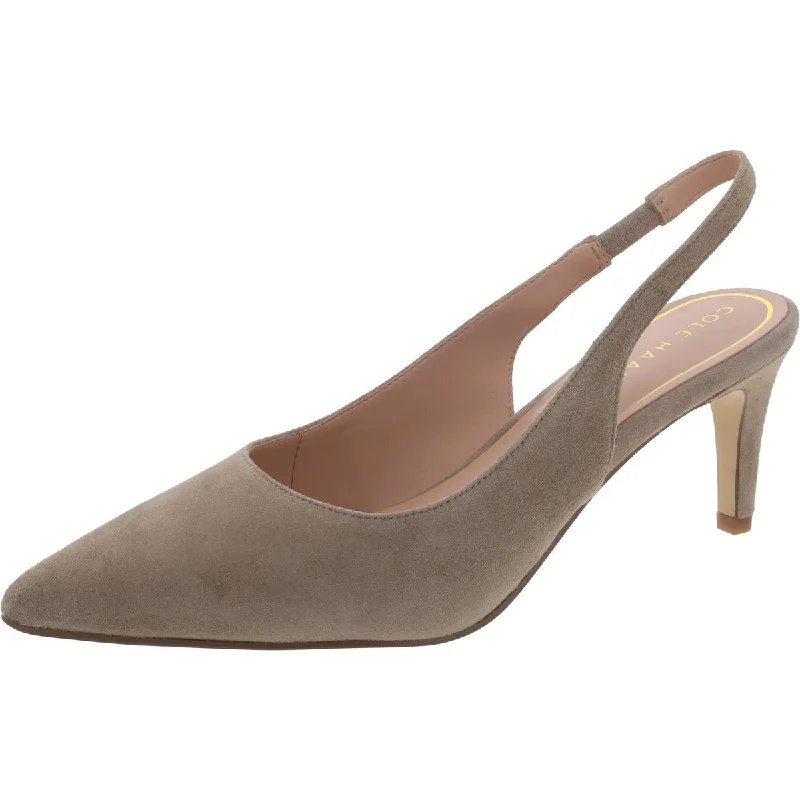 Affordable Suede Ankle Pumps for All-Day Wear--Vandam Womens Suede Slingback Heels