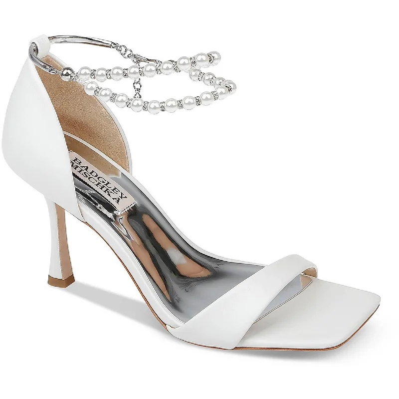 Stylish Open Toe Heels for Summer--Loretta Womens Leather Open Toe Heels