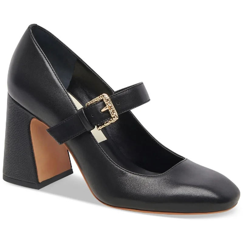 Stylish Slip-On Pumps for Quick Elegance---Lakota Womens Leather Slip On Block Heels