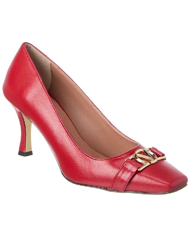 Valentino By Mario Valentino Aura Leather Pump---Comfortable Leather Pumps for Office and Everyday Wear