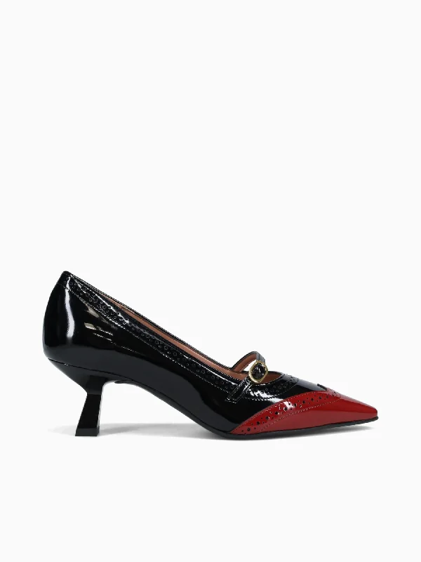 Stiletto Heel Pumps with Perfect Fit--1627 Nero Rubino venice-Fashionable & Classic