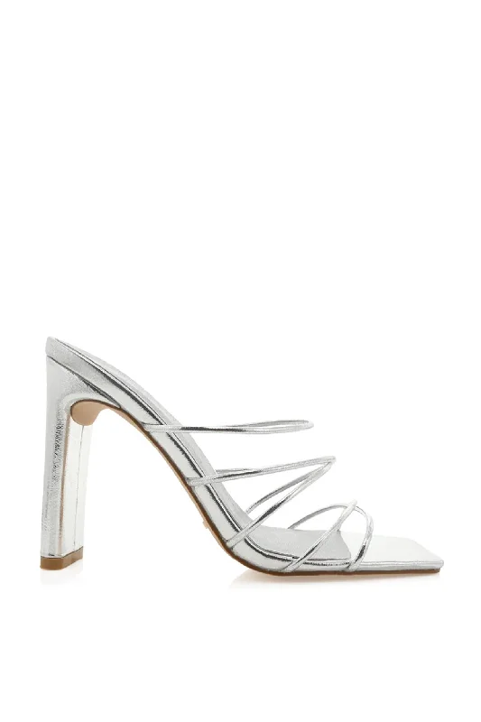 Stiletto Heel Pumps with Perfect Fit--BiLLiNi Cattie Heel Silver-Fashionable & Classic