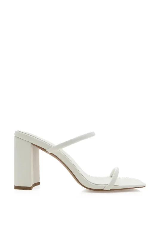 Stiletto Heel Pumps with Perfect Fit--BiLLiNi Walter Heel White-Fashionable & Classic