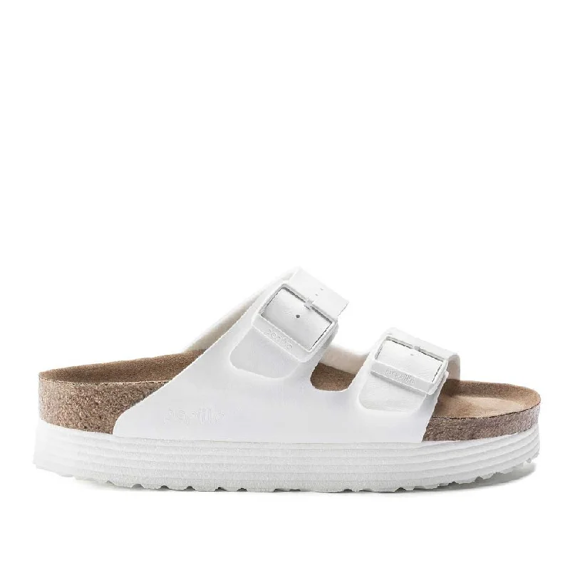 Stylish Platform Heels for Extra Height--Birkenstock Arizona Platform Vegan - White