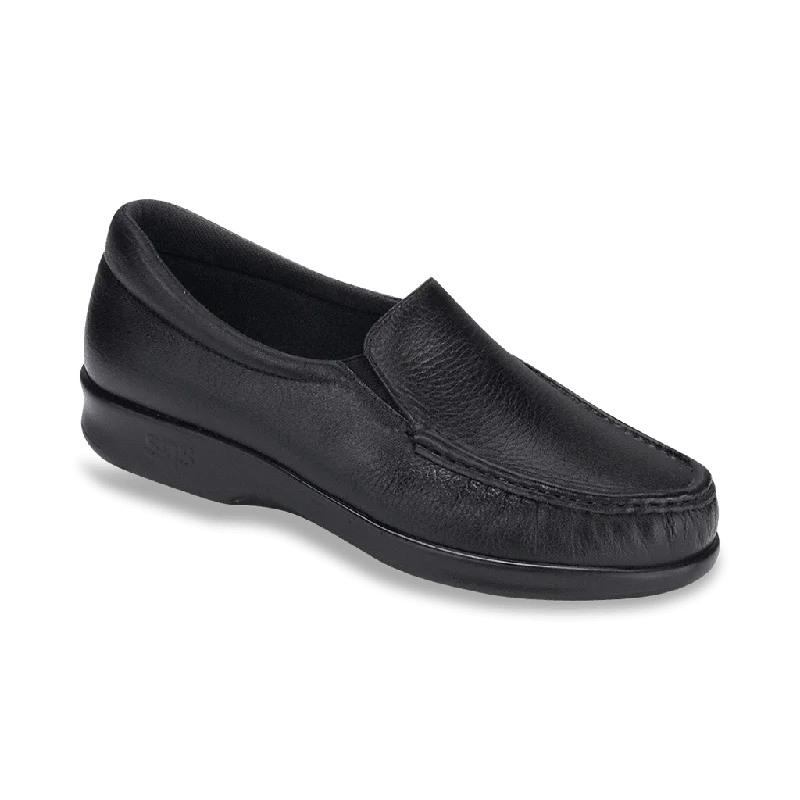 Stylish Slip-On Pumps for Quick Elegance---BLACK | SAS Twin - Slip On Walking Shoe at Brandy's Shoes Made in USA