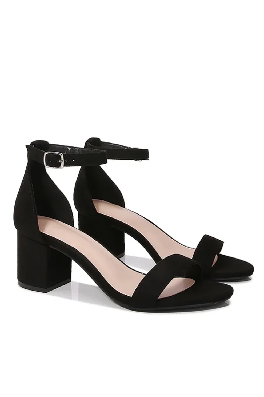 Stiletto Heel Pumps with Perfect Fit--Black Adjustable Strap Shoes-Fashionable & Classic