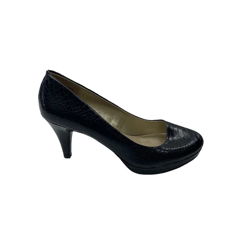 Stiletto Heel Pumps with Perfect Fit--BLACK BANDOLINO SHOES HEELS STILETTO, Size 9.5-Fashionable & Classic