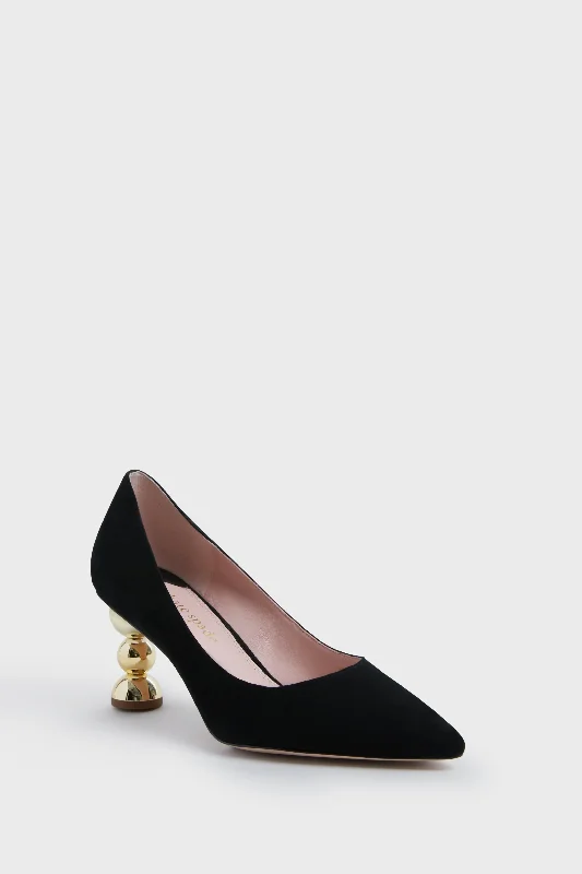 Stiletto Heel Pumps with Perfect Fit--Black Charmer Pumps-Fashionable & Classic