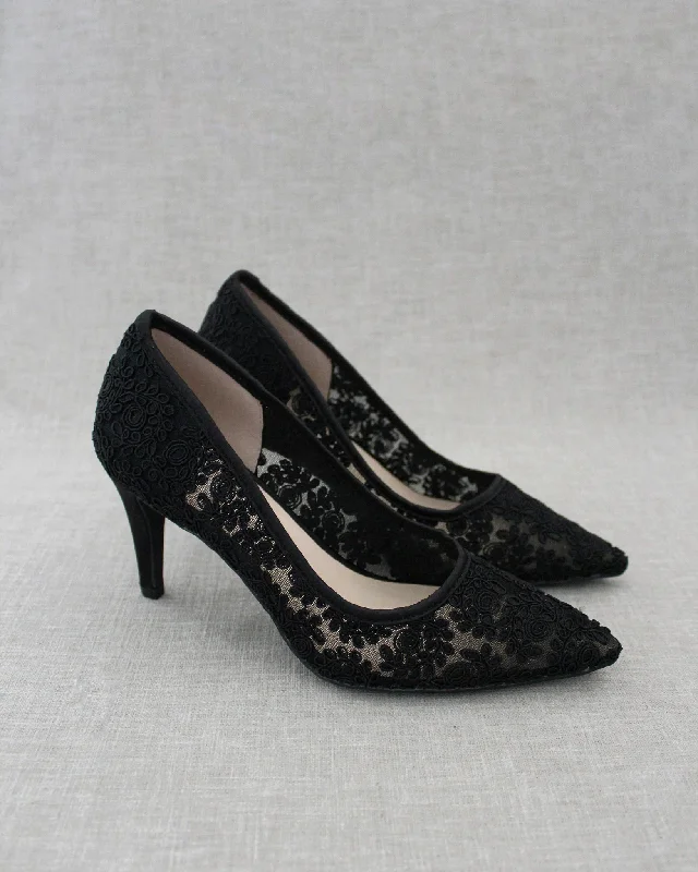 Lace Evening Pump---Elegant Evening Heels for Weddings and Parties