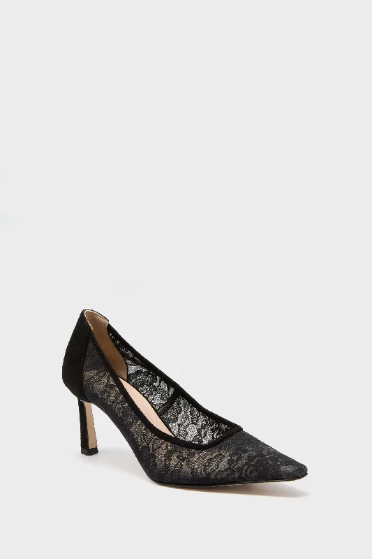 Stylish Lace Pumps for a Chic Look--Black Lace Ilana Heels