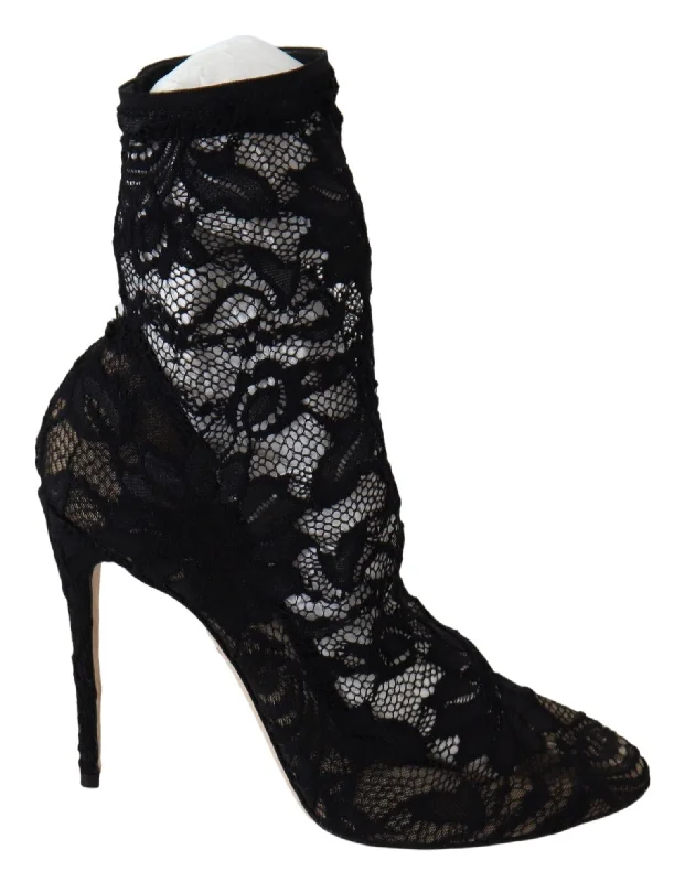 Stylish Lace Pumps for a Chic Look--Black Lace Taormina Pumps Elegance Unleashed