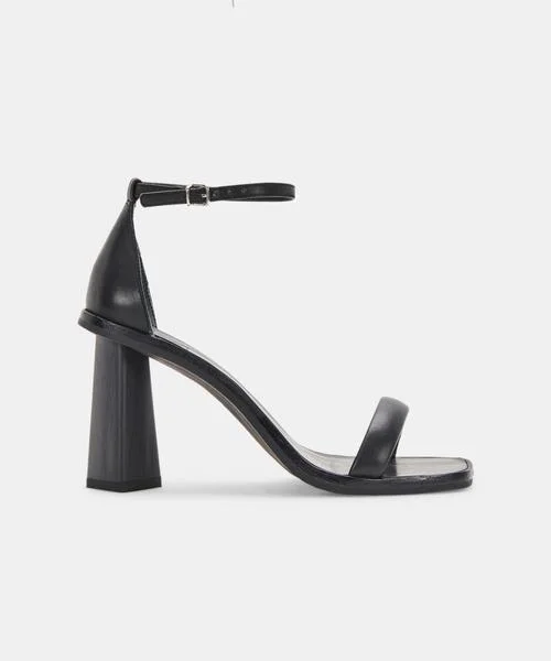 Black leather Fayla heel---Comfortable Leather Pumps for Office and Everyday Wear