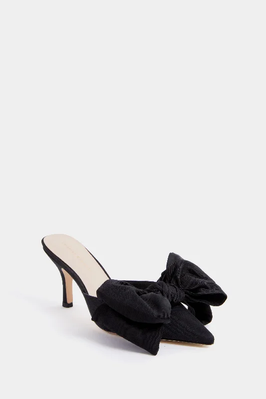 Black Margot Bow Heels---Charming Bow Pumps for a Cute and Stylish Look