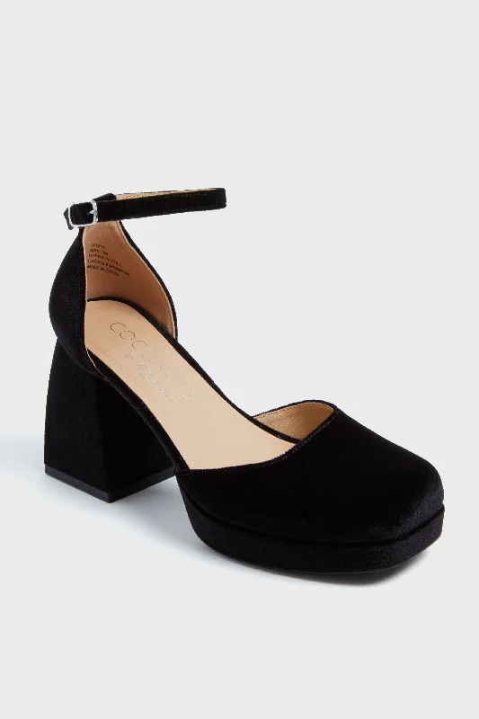 Stiletto Heel Pumps with Perfect Fit--Black Misha Heels-Fashionable & Classic