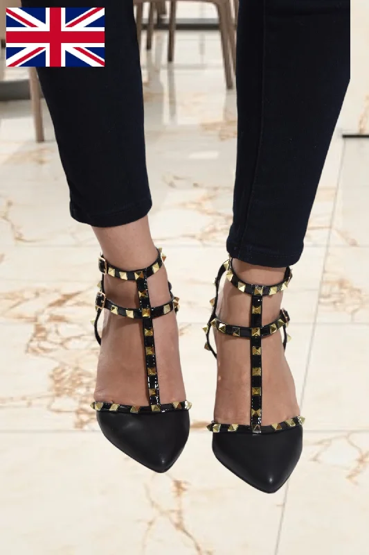 Black Oasis Heels---Fashionable Kitten Heels for Date Night