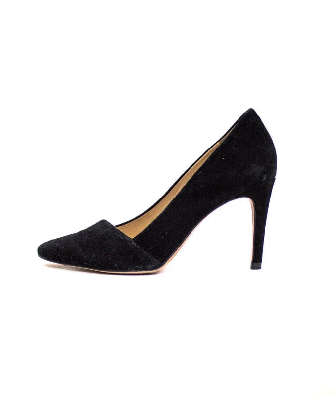 Stiletto Heel Pumps with Perfect Fit--Black Pointed-Toe Heels-Fashionable & Classic