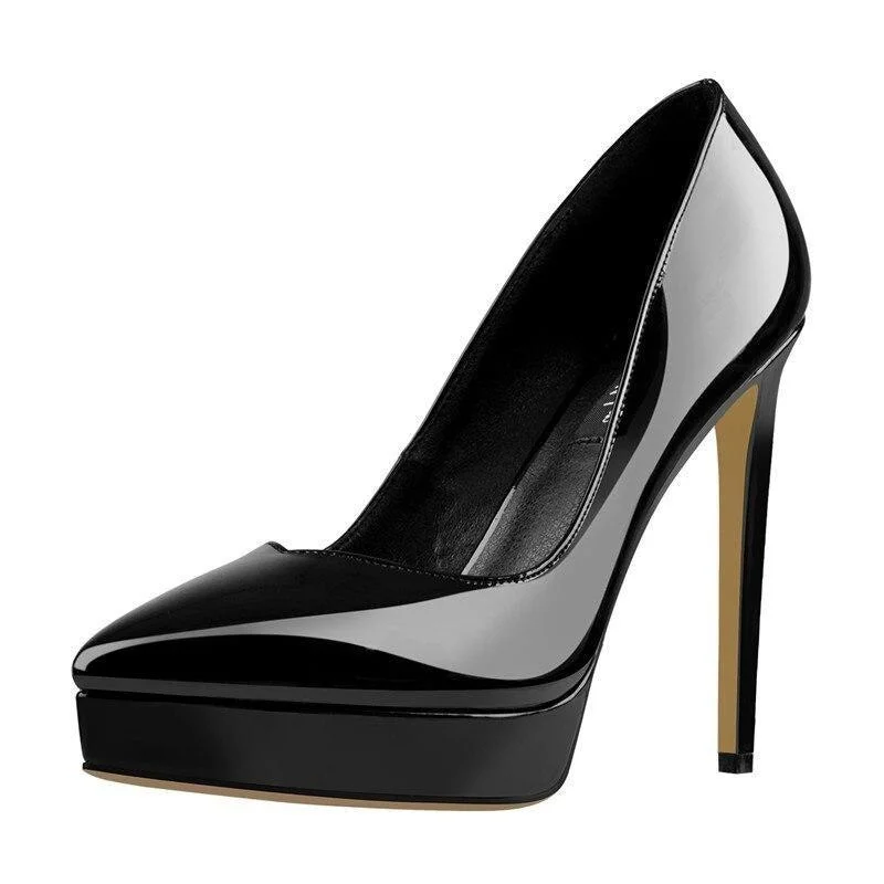 Stiletto Heel Pumps with Perfect Fit--Black Pointed Toe Stiletto Pumps-Fashionable & Classic