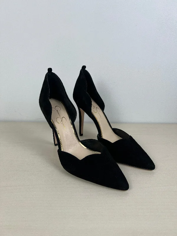 Stiletto Heel Pumps with Perfect Fit--Black Shoes Heels Stiletto Jessica Simpson, Size 8.5-Fashionable & Classic