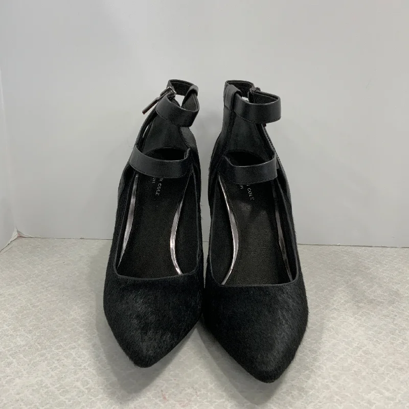 Stiletto Heel Pumps with Perfect Fit--Black Shoes Heels Stiletto Kenneth Cole, Size 9-Fashionable & Classic