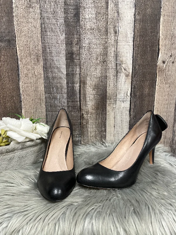 Stiletto Heel Pumps with Perfect Fit--Black Shoes Heels Stiletto Lands End, Size 9.5-Fashionable & Classic